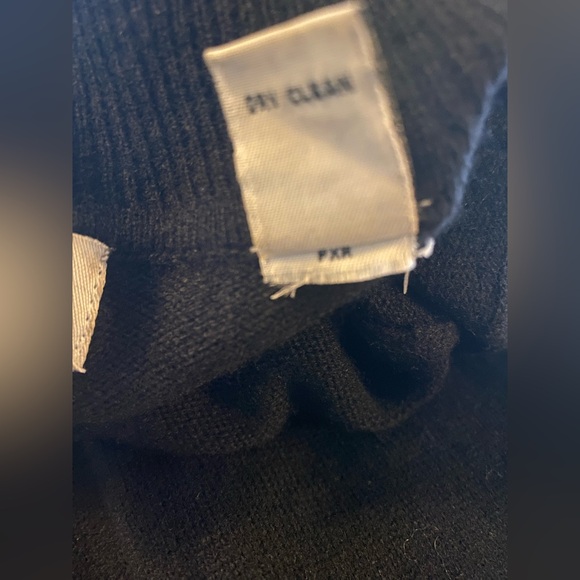 Lord & Taylor Medium Black Turtleneck Cashmere Dress Minimalist Neutral Office - Picture 4 of 13